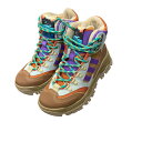 【中古】GUCCI×adidas Trekking Boots Lace Up Hiking トレッキングシューズ 351 90431 8055 ブラウン×パープル サイズ:34 【160425】(グッチ×アディダス)(4)