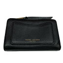 【中古】MARC JACOBSL字ZIPコンパクトウォレット 2つ折り財布 ブラック【価格見直し】