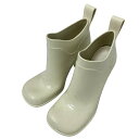 【中古】BOTTEGA VENETAヒールラバーパンプス ホワイト サイズ:37【価格見直し】