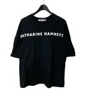 【中古】KATHARINE HAMNETT 24SS LOGO OVERSIZED TEE Tシャツ 24S KHT 01 ブラック サイズ:M 【170425】()(4)