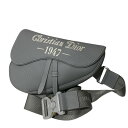 【中古】DIOR 1947サドルバッグ グレー 【180425】(ディオール)