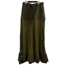 【中古】sacai 24SS Double Faced Pants 切替ベルテッドパンツ 24-07216 カーキ サイズ:3 【180425】(サカイ)