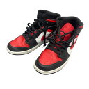 【中古】NIKE Air Jordan 1 Mid ハイカットスニーカー 554724-079 レッド サイズ:28 【180425】(ナイキ)(4)