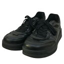 【中古】OAMC「COSMO SNEAKER」 レザースニーカー ブラック サイズ:40【価格見直し】