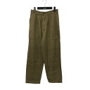 【中古】6(ROKU) BEAUTY&YOUTH RAYON COTTON TUCK PANTS パンツ 8614-202-0362 カーキ サイズ:36 【1...