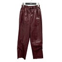 【中古】TOGA PULLA フェイクレザーパンツ TP22 FF256 ボルドー サイズ:36 【200425】(トーガプルラ)