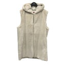 【中古】mikomori FUR VEST ロングファーベスト C0412 ベージュ サイズ:Free 【200425】(ミコモリ)