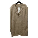 【中古】Maison Margiela コットンセルロースヘンプニットベスト S50TH0058 ベージュ サイズ:S 【210425】(メゾンマルジェラ)