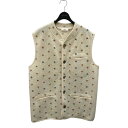 【中古】RIER ”WALKER GILET FLOWERS BLACK 花柄 ベスト 96-08-24-08402 アイボリー サイズ:L 【210425】(...