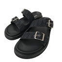 【中古】DIOR Aqua Oblique Jacquard Sandal サンダル 3SA135ZSA-H969 ブラック サイズ:42 【210425】(デ...