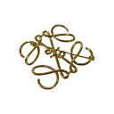 【中古】LOEWE アナグラム ブローチ ゴールド 【220425】(ロエベ)