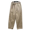 【中古】GALERIE VIE コットンリップストップ ストレートパンツ ベージュ サイズ:32 【210425】(ギャルリーヴィー)