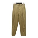 【中古】LOEFF オックストラウザー 1614-699-5034 カーキ×ベージュ サイズ:0 【210425】(ロエフ)