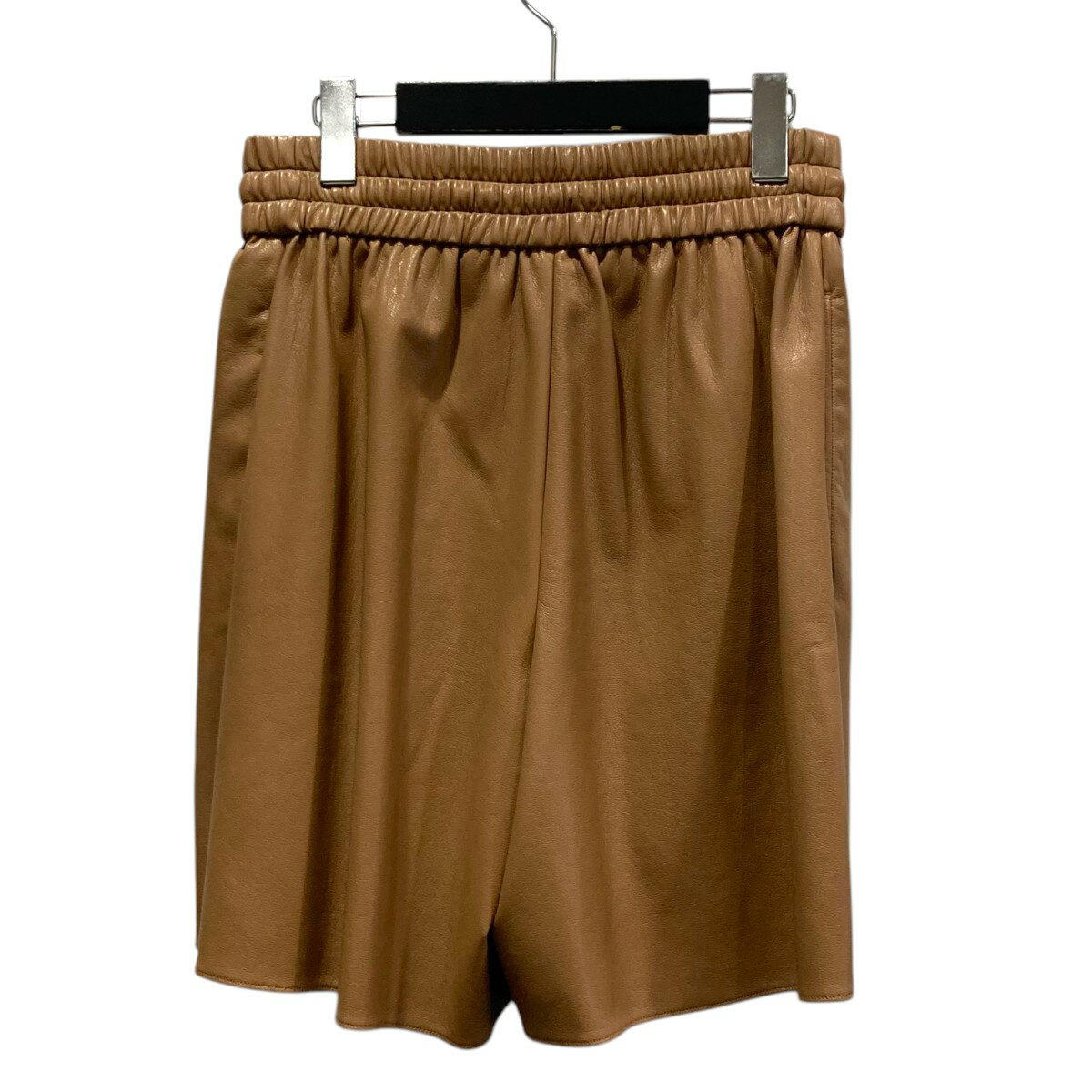 【中古】MAX MARA WEEK END LINE　フェイクレザーハーフパンツ ブラウン サイズ：不明 【210425】（マックスマーラウィークエンドライン）