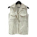 【中古】JIL SANDER コットンベスト アイボリー サイズ:34 【210425】(ジルサンダー)