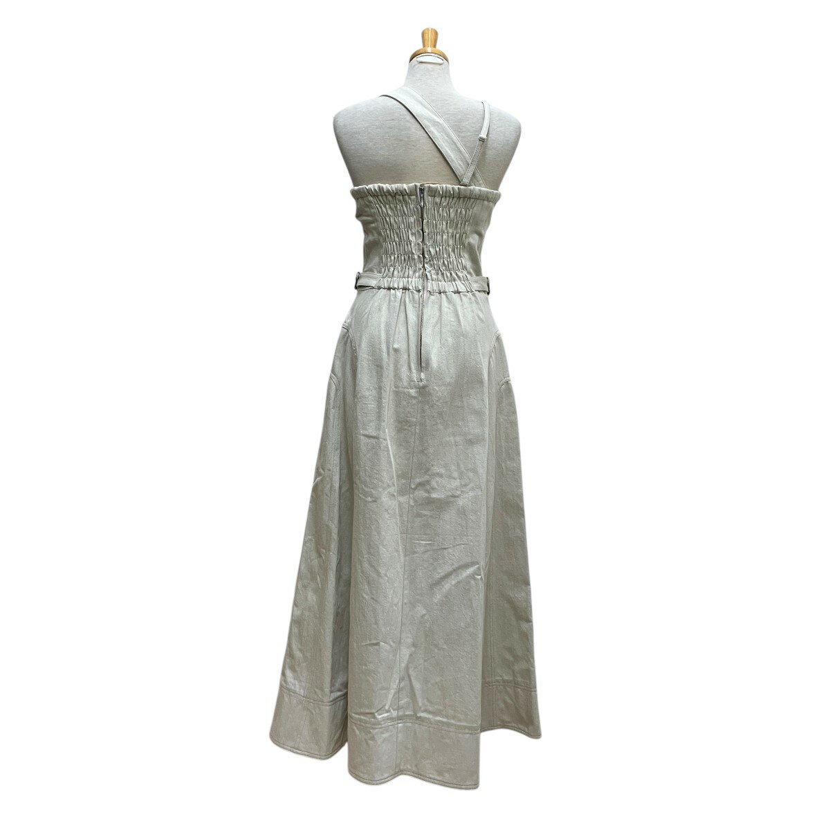 【中古】CASA FLINE　フロントホックプリーツワンピース 1201305019 アイボリー サイズ：Free 【220425】（カーサフライン）