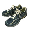 【中古】AURALEE×NEW BALANCE ローカットスニーカー U990AL4 DUSTY BLUE サイズ:27 【220425】(オーラリー×ニューバランス)(4)