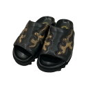 【中古】DRIES VAN NOTENSnake-embossed Sandals ミュールサンダル DU575 ブラック サイズ:39 1/2【価格見直し】