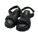 【中古】JIL SANDER プラットフォームサンダル JP38510A15525 ブラック サイズ:41 【230425】(ジルサンダー)
