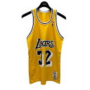 【中古】sand-knit 80s NBA LAKERS ゲームシャツ イエロー サイズ:M 【230425】(サンドニット)