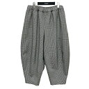 【中古】COMME des GARCONS グレンチェック バルーンパンツ ブラック×ホワイト サイズ:XS 【230425】(コムデギャルソン)