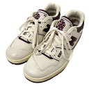 【中古】NEW BALANCE×Aime Leon Dore スニーカー BB550AR1 アイボリー×ボルドー サイズ:26.5cm 【230425】(ニューバランス×エメ レオン ドレ)(4)