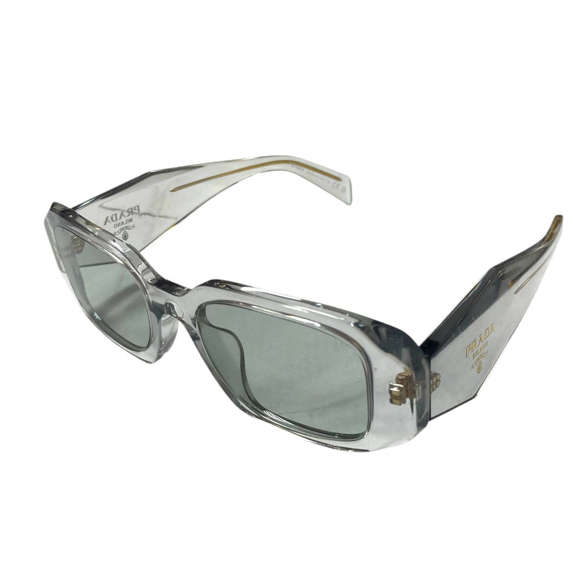 【中古】PRADA　クリアレンズサングラス SPR17W-F クリア　レンズ：グレー 【230425】（プラダ）