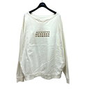 【中古】Maison Margiela カレンダーロゴプリントスウェット S50GU0088 ホワイト サイズ:48 【230425】(メゾンマルジェラ)