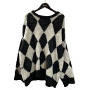 【中古】CELINE 23SS Boxy Surfer Sweater クルーネックニット 2AF46974T ブラック×ホワイト サイズ:M 【230425】...
