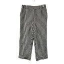 【中古】Jean Paul GAULTIERチェック柄パンツ JP-S16-PT008 ブラック×ホワイト サイズ:42【価格見直し】
