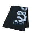 【中古】BLACK COMME des GARCONS ナンバリングマフラー 1H-K401 ブラック 【240425】(ブラックコムデギャルソン)