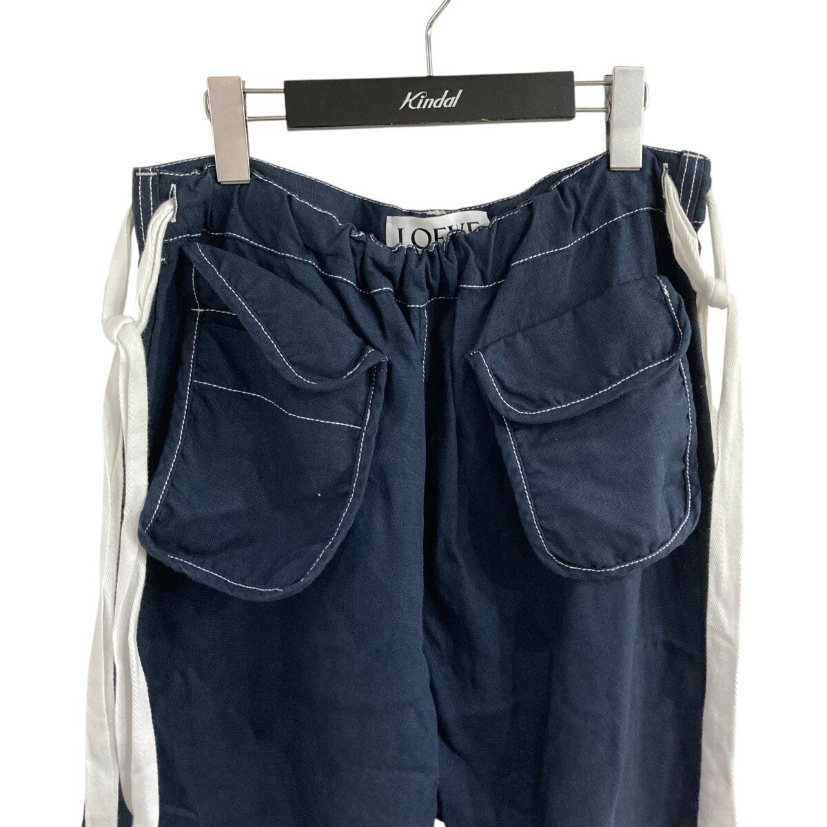 【中古】LOEWE　ドローコードパンツ インディゴ サイズ：38 【240425】（ロエベ）