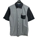 【中古】FRED PERRY Panel S/S Shirt 素材切替半袖シャツ F4509 ブラック サイズ:S 【250425】(フレッドペリー)