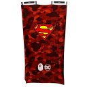 【中古】A BATHING APE×DC COMICS バスタオル 1H23182906 レッド 【260425】(アベイシングエイプ)