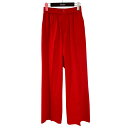 【中古】HYKE 23AW STRETCH WIDE LEG PANTS 232 13260 303 レッド サイズ:SIZE 2 【260425】(ハイク)