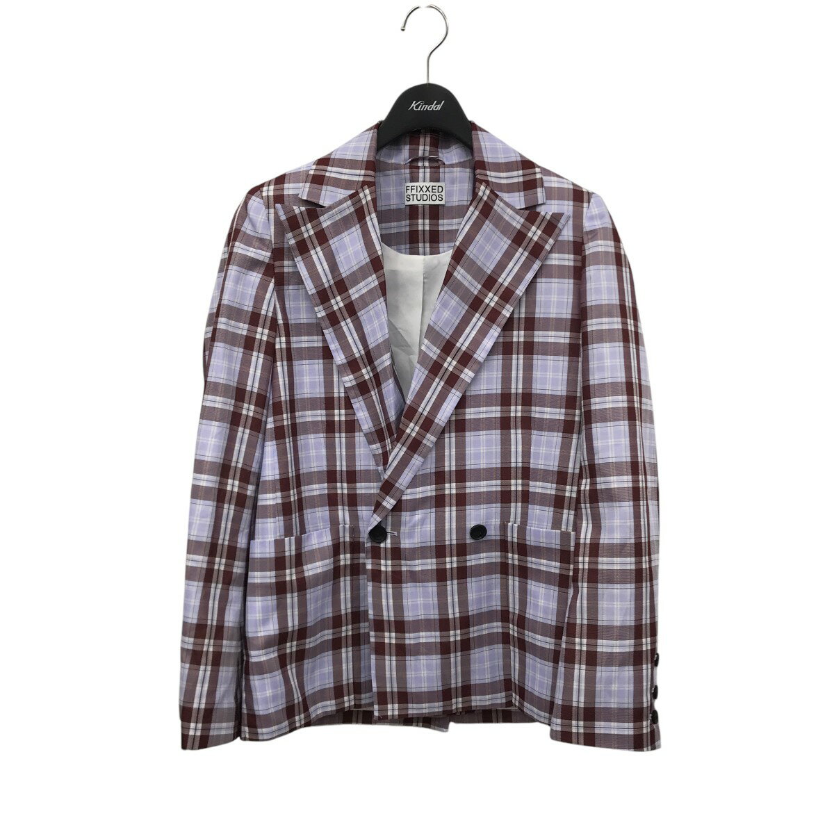 【中古】ffiXXed チェックジャケット ブルー×ブラウン サイズ:XS 【260425】(フィックスド)