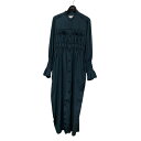 【中古】AKIRA NAKA24AW Susanita shirring shirt dress GR ギャザーワンピース AW2441-GR ダークグリーン サイズ:1【価格見直し】