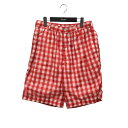 【中古】COMME des GARCONS GIRL 20SS ギンガムチェックショーツ NE-P002 レッド×ホワイト サイズ:M 【270425】(コムデ...