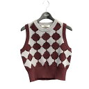 【中古】FURFUR ニットベスト RWNT225033 ライトグレー×ボルドー サイズ:F 【260425】(ファーファー)(4)