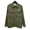 【中古】USED ドイツ軍 フィールドシャツリメイク ミリタリーシャツ カーキ サイズ:M 【270425】(ユーズド)