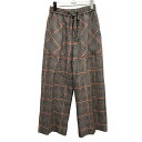 【中古】ROBERTO COLLINA チェックパンツ ブラウン サイズ:S 【270425】(ロベルトコリーナ)