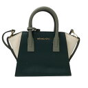 【中古】MICHAEL KORS2WAYショルダーバッグ 35F1G4VM6L グリーン×アイボリー【価格見直し】