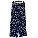 【中古】BAUM UND PFERDGARTEN 花柄イージーパンツ 21619 ネイビー・ホワイト サイズ:34 【290425】(バウムウンドヘルガーデン)