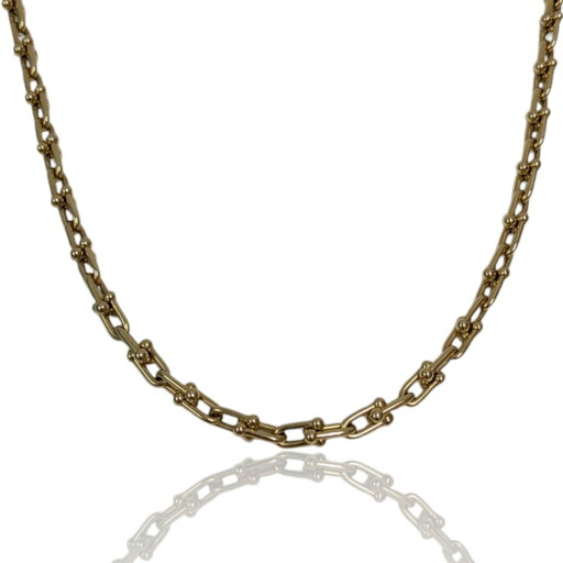 【中古】Tiffany & Co. ハードウェア スモール リンク ネックレス 39.5g イエローゴールド 【290425】(ティファニー) 【中古】Tiffany & Co. ハードウェア スモール リンク ネックレス 39.5g イエローゴールド 【290425】(ティファニー)
