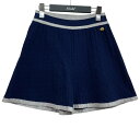 【中古】CHANEL ショートパンツ ネイビー サイズ:38 【290425】(シャネル)