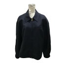 【中古】MIU MIU ロゴワッペンジャケット ML1041 ネイビー サイズ:36 【290425】(ミュウミュウ)