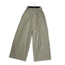 【中古】Cristaseya ストライプ イージーパンツ ベージュ サイズ:L 【290425】(クリスタセヤ)