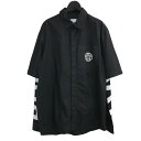 【中古】BURBERRY「Globe Graphic Cotton Oversized Shirt」 レイヤードシャツ 8029890 ブラック サイズ:XS【価格見直し】(4)