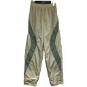 【中古】KITH 23AW ナイロンイージーパンツ 23-030-061-0011-3-0 イエロー×グリーン サイズ:XS 【300425】(キス)