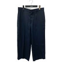 【中古】BLAMINK 22AW レーヨンクロップド トラウザーパンツ 7914-299-0297 ネイビー サイズ:38 【300425】(ブラミンク)